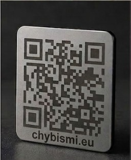 QR destička z hliníkového kompozitu dibond
